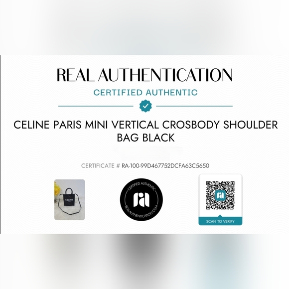 Celine Paris Mini Vertical Crosbody Shoulder Black bag. - Picture 4 of 15